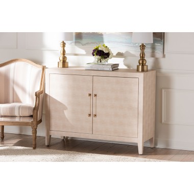 Baxton Studio Nira Faux Shagreen Storage Cabinet - Lifestyle