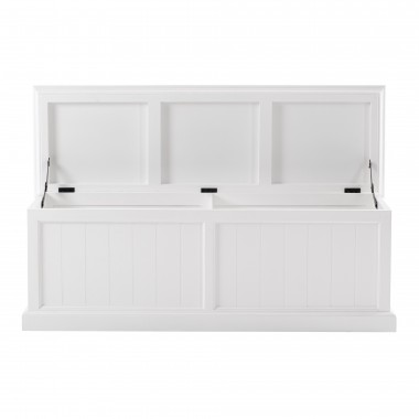 Nova Solo Halifax Storage Chest - White - Front Opened Angle