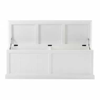 Nova Solo Halifax Storage Chest - White - Front Opened Angle