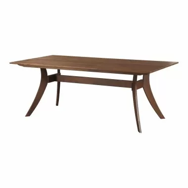 Moe's Home Collection Florence Rectangular Small Dining Table - Walnut - Front Side Angle