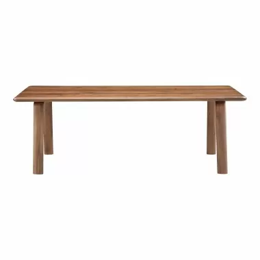 Moe's Home Collection Malibu Dining Table in Walnut - Front Angle