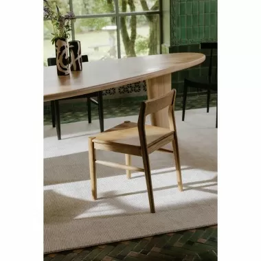 Moe's Home Collection Owing Dining Chair, Natural Oak - Set of Two - Lifestyle