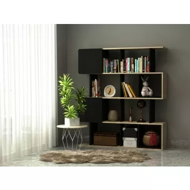 Anderson Teak Alliance Geometric Bookcase - Lifestyle