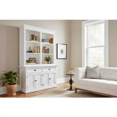 NovaSolo Halifax Buffet Hutch Unit with 6 Shelves - Lifestyle