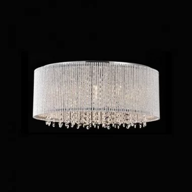 Bromi Crystalline Round Flush Mount Crystals Chandelier