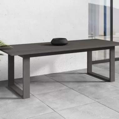 Sunpan Tropea Dining Table 94'' Smoke Grey - Lifestyle 