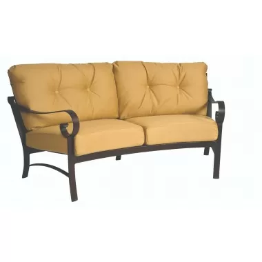  Woodard Belden Crescent Loveseat - Angled