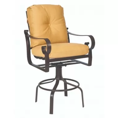 Woodard Belden Swivel Bar Stool - Angled View