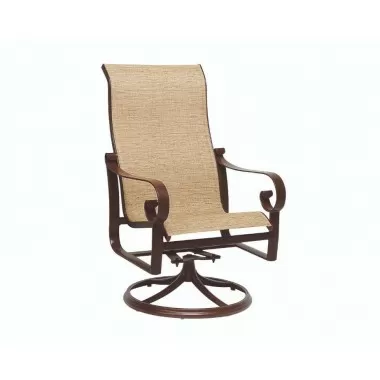 Woodard Belden Sling High Back Swivel Rocker - Angled