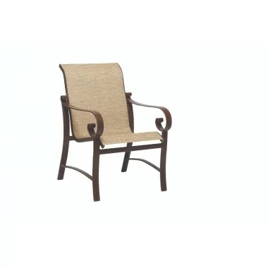 Woodard Belden Dining Arm Chair - Angled