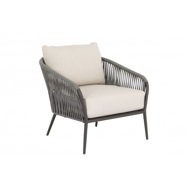 Sunset West Florence Club Chair in Echo Ash, No Welt - Front Side Angle