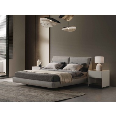 iving Raphael King Bed in Light Gray- Lifestyle 1