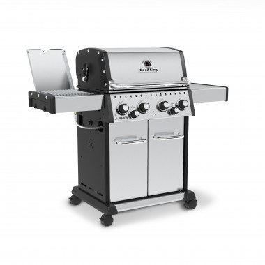 Broil King Baron S 490 PRO IR Grill  - NG/LP - Angled and Closed