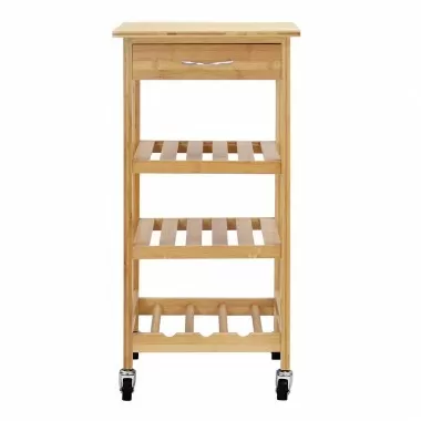 Oceanstar Bamboo Kitchen Trolley - Front