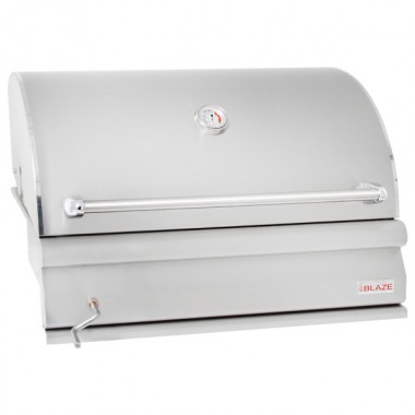 Blaze Grills 32-Inch Charcoal Grill - Angled and Closed