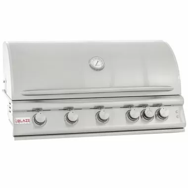 Blaze Grills 40-Inch 5-Burner LTE Gas Grill - Angled and Closed