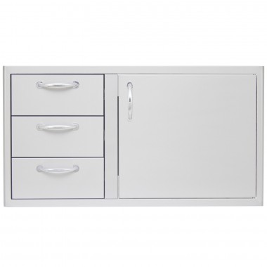 Blaze Grills 39-Inch Access Door and Triple Drawer Combo - Front