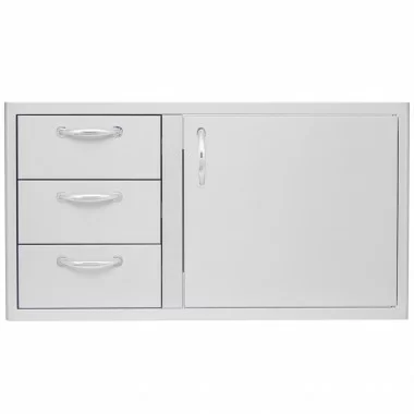 Blaze Grills 39-Inch Access Door and Triple Drawer Combo - Front
