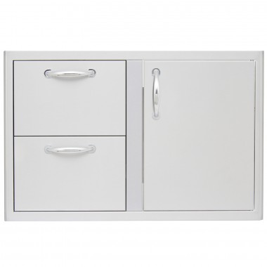 Blaze Grills 32 Inch Access Door & Double Drawer Combo - Front