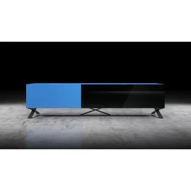 Influencer 75" TV Stand - Matte Blue - Lifestyle