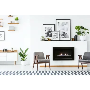 Sierra Flame Boston-36 - Builders Linear Gas Fireplace - Lifestyle