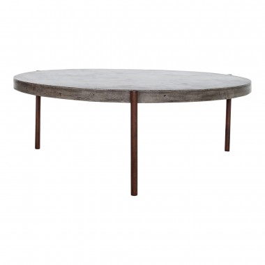 Moe's Home Collection Mendez Outdoor Coffee Table, Dark Grey - Front Angle