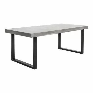 Moe's Home Collection Jedrik Outdoor Large Dining Table in Grey - Front Side Angle