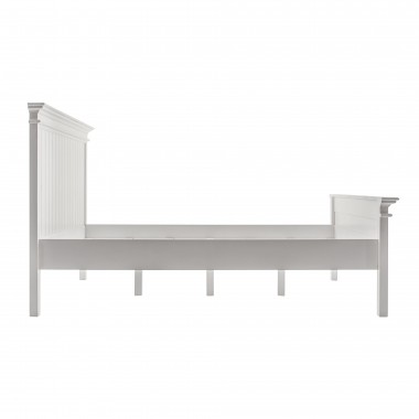 Nova Solo Halifax Queen Size Bed - White - Front Angle