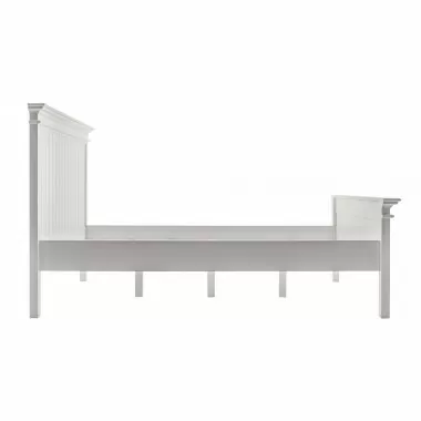 Nova Solo Halifax Queen Size Bed - White - Front Angle