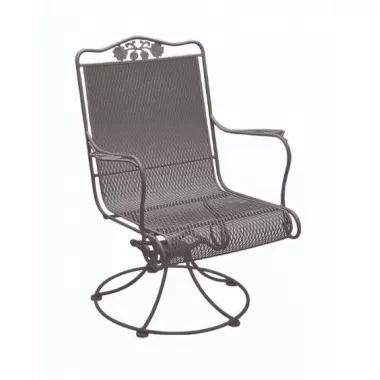 Woodard Briarwood High Back Swivel Rocker - Angled