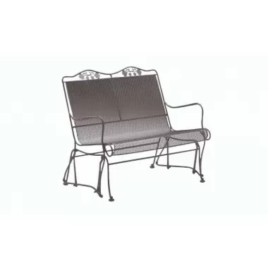 Woodard Briarwood High Back Love Seat Glider - Angled
