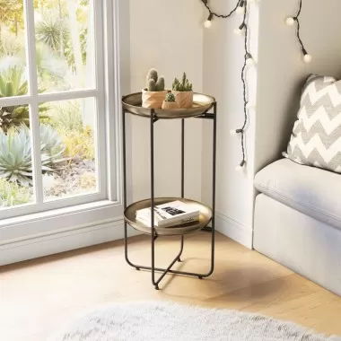 Zuo Moderrn Bronson Accent Table Bronze- Lifestyle