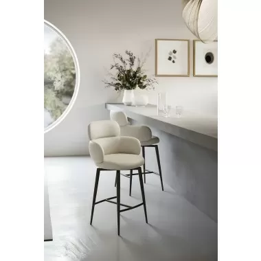 Como Counter Stool in Light Gray- Lifestyle 1
