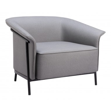 Burry Accent Chair in Slate Gray - Angled