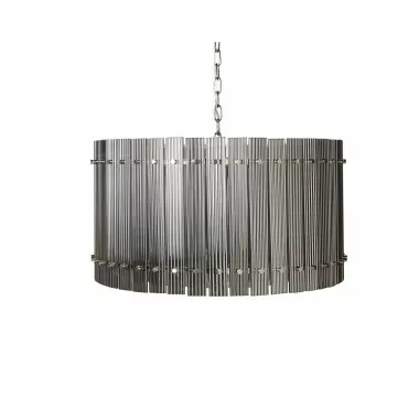 Sunpan Kore Chandelier Small - Nickel / Smoke Grey - Front Angle