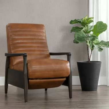Sunpan Tariq Recliner - Tobacco Tan - Lifestyle