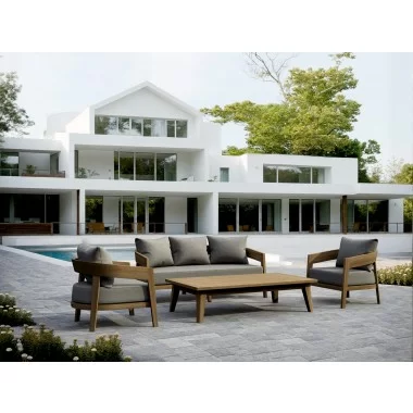 Anderson Teak Toscana 4-pc Deep Seating Set Lifestyle