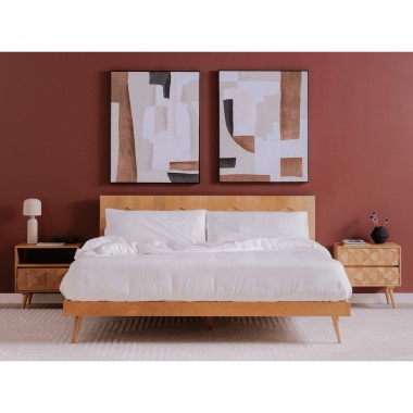 Moe's Home Collection O2 Queen / King Bed - Light Golden - Lifestyle