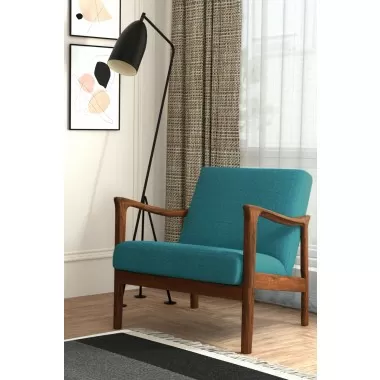 Alpine Furniture Zephyr Lounge Chair in Turquoise - Lifestyle