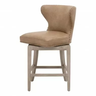 Essentials For Living Milton Swivel Counter Stool - Seat Swiveled Front Side Angle