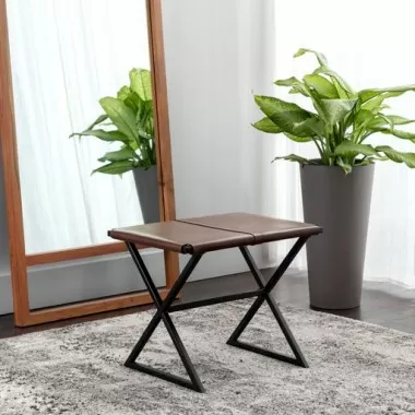 Sunpan Elon Stool - Vintage Cognac Leather - Lifestyle