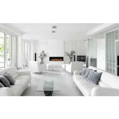 Amantii 50" Unit - 10 5/8" In Depth 3 Sided Glass Fireplace - Lifestyle