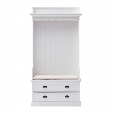Nova Solo Halifax White Mahogany Wardrobe, 2 Drawers - Front Angle
