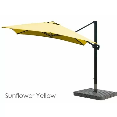 California Umbrella 10' Cantilever Umbrella Crank Lift Multi Positon Tilt Bronze - Sunbrella