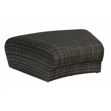 Woodard Genie Curved Backless Bench/Ottoman - Angled