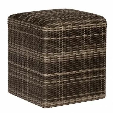 Woodard Et Cetera Woven Reticulated Cube in Calico - Angled