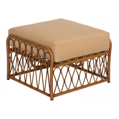 Woodard Cane Ottoman- Angled View