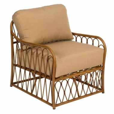 Woodard Cane Lounge Chair - Angled