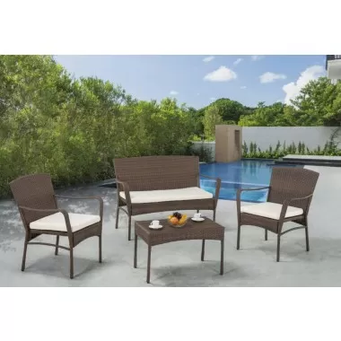 Arcadia Collection Outdoor Garden Patio Furniture 4PC set w/ Table