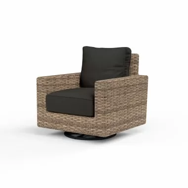 Havana Swivel Club Rocker in Spectrum Carbon w/ Self Welt - Front Side Angle